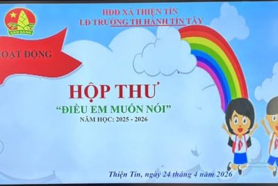 Hộp thư “Điều em muốn nói” của Liên đội Trường Tiểu học Hành Tín Tây