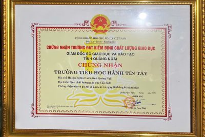 Giấy chứng nhận đạt kiểm định chất lượng cấp độ 2 Giấy chứng nhận đạt kiểm định chất lượng cấp độ 2